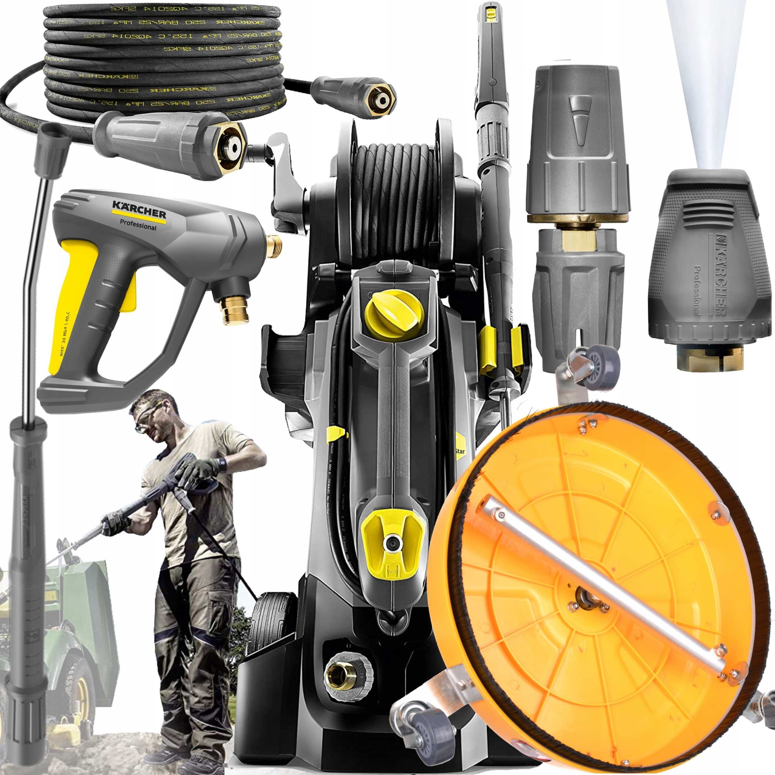 MYJKA KARCHER HD 5/17 CX PLUS, bęben zestaw DYSZ + SZCZOTKA do kostki