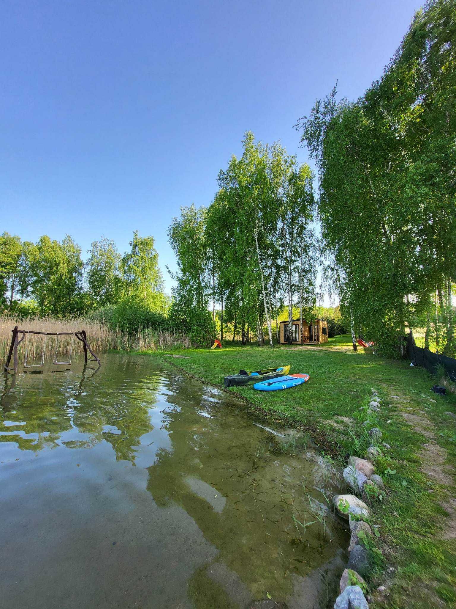 Domek nad jeziorem,prywatna plaża,łowisko,wędkowanie,las,cisza