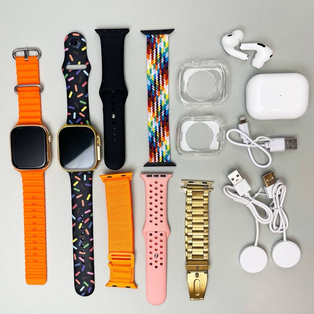 Комплект годинник та навушники i50 / i60 ( Ultra 2 + Watch 9 + Pro 2)