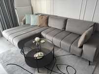 Sofa narożnik szary Velvet lewy