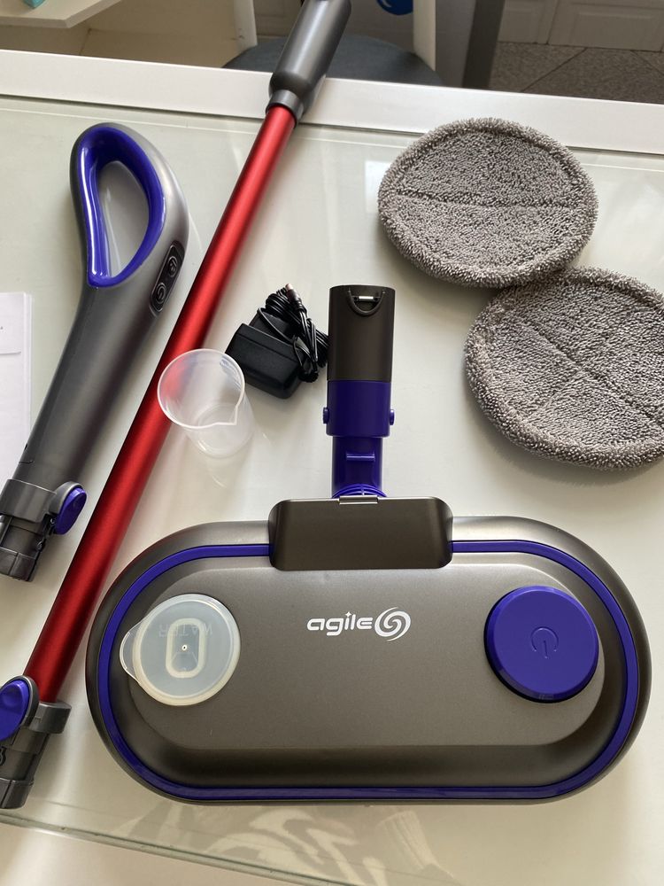 Mopa giratoria sem fios e com assessorios