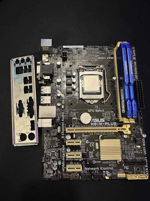 Zestaw: ASUS H81M-PLUS, Intel i5-4460, RAM DDR3 HyperX Fury 2×4 GB