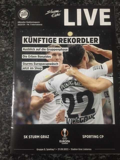 Liga Europa - Sturm Graz vs Sporting - Programa Oficial - 2023/2024