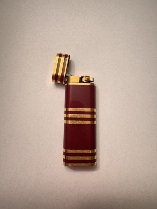Zapalniczka Cartier Paris Red Lacquer Gold