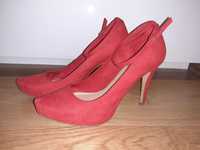 Bershka ZARA czerwone szpilki buty na obcasie r 40 41