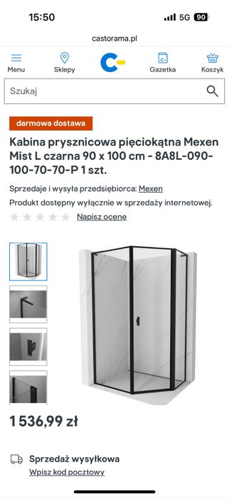Kabina prysznicowa pięciokątna Mexen