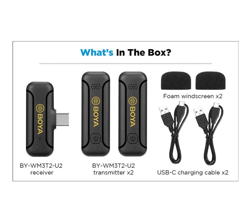 Микрофонная радиосистема Boya BY-WM3T2-U2 USB Type-C