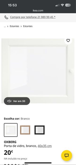 Extensão BILLY + portas OXBERG ikea 50% desconto