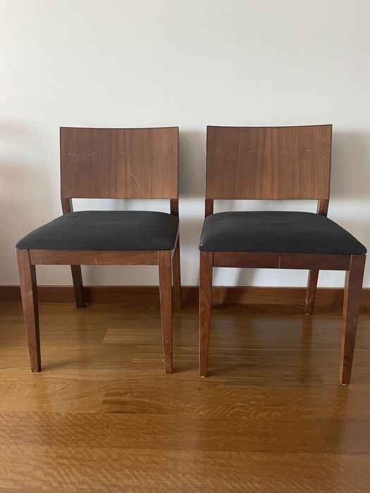 4 cadeiras madeira (designer)