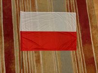 Flaga Polski + drewniany kij biało-czerwona flaga na solidnym kiju