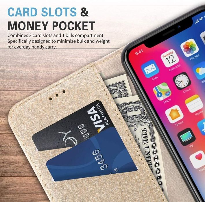Kvago Eleganckie Etui Futerał - Iphone X/Xs (Gold)
