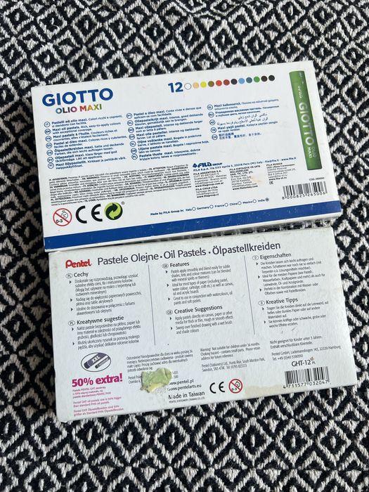Pastele olejne Pentel i Giotto