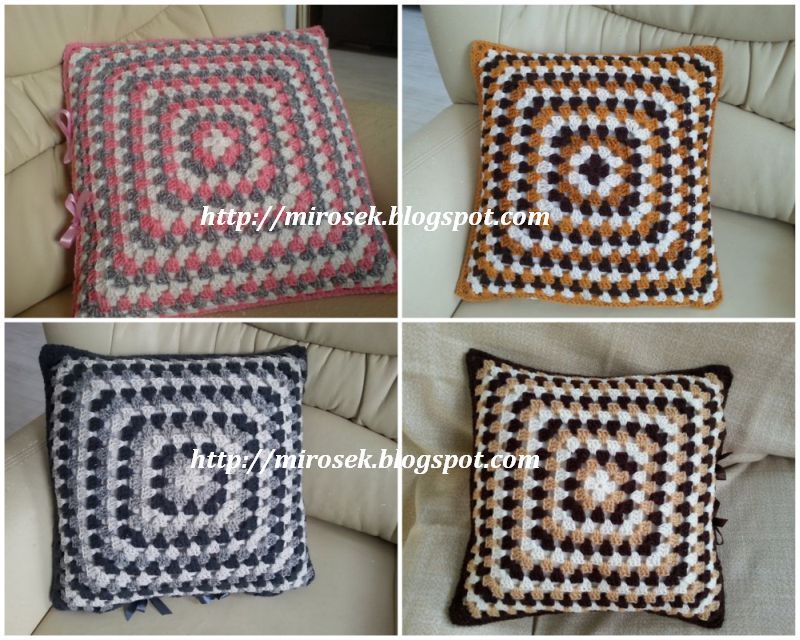 Poszewka na jasiek poduszkę szydełko handmade