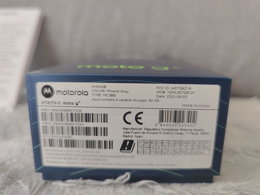 Motorola Moto G31 4/64GB  OLED NFC Meteorite Grey
