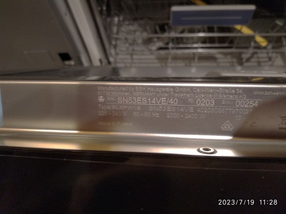 OUTLET Janki ul Wspólna 6 Zmywarka SIEMENS SN53ES14VE