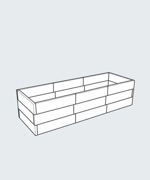 Warzywnik Betonowy, Podwyższone grządki betonowe 305 x 105 x 75