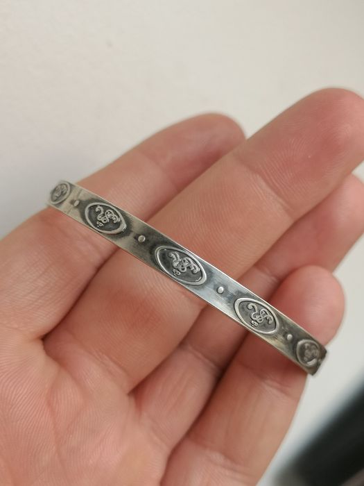 srebrna bransoletka Rytosztuka monogram Stanisław August Poniatowski