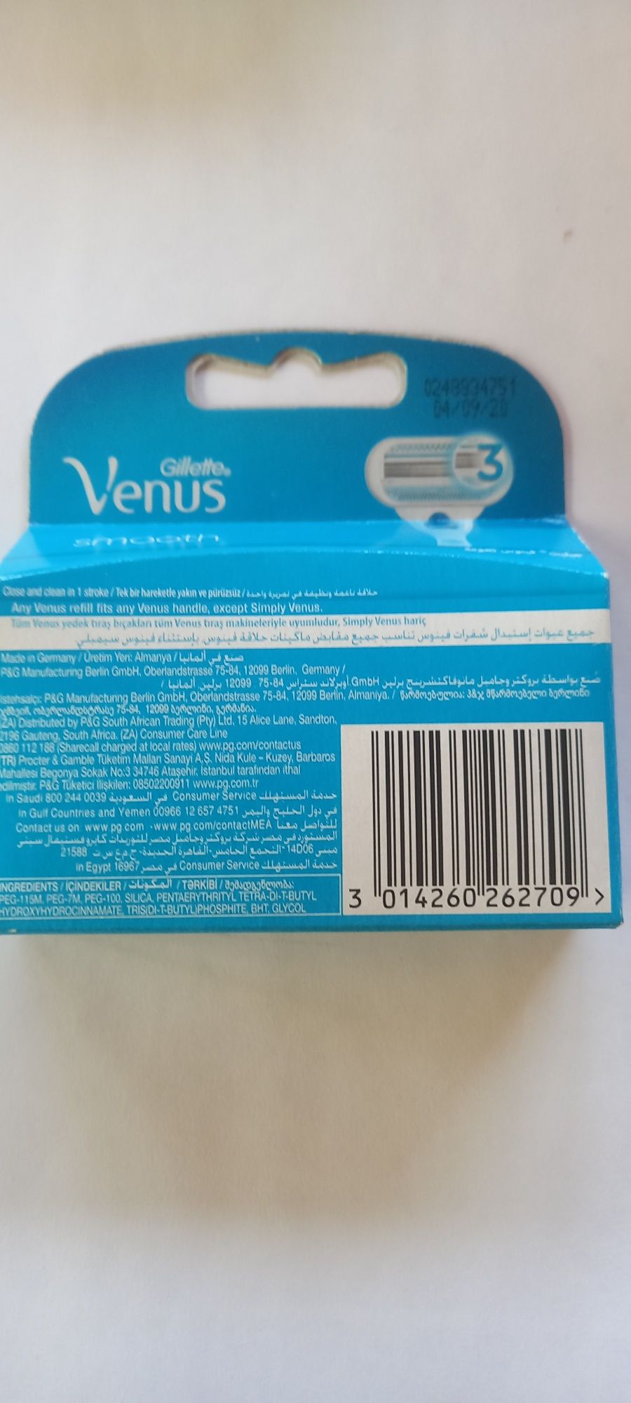 Venus Gillette smooth,comfortbreeze 4 катріджа Європа