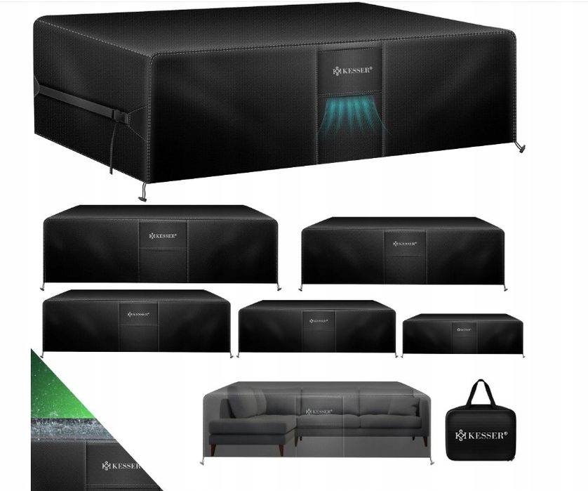 Pokrowiec meble ogrodowe KESSER 170x94x71 wodoodporny UV wiatroodporny