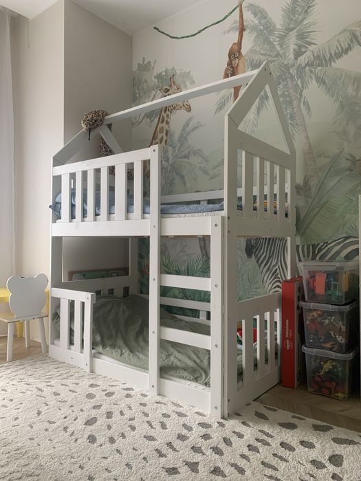 Łóżko piętrowe domek 80x140