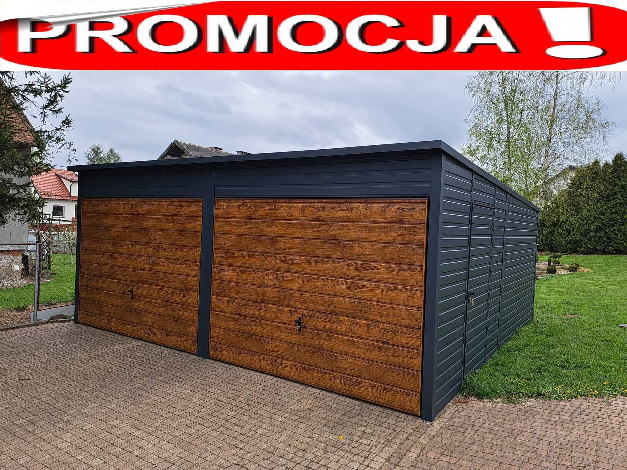 Garaż,garaże blaszane każdy wymiar +OKUCIA panel poziomy 6x5,6x6,6x5,8