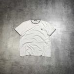 MĘSKA Koszulka Biała PREMIUM bawełna Casual Fred Perry Haft Elegancka