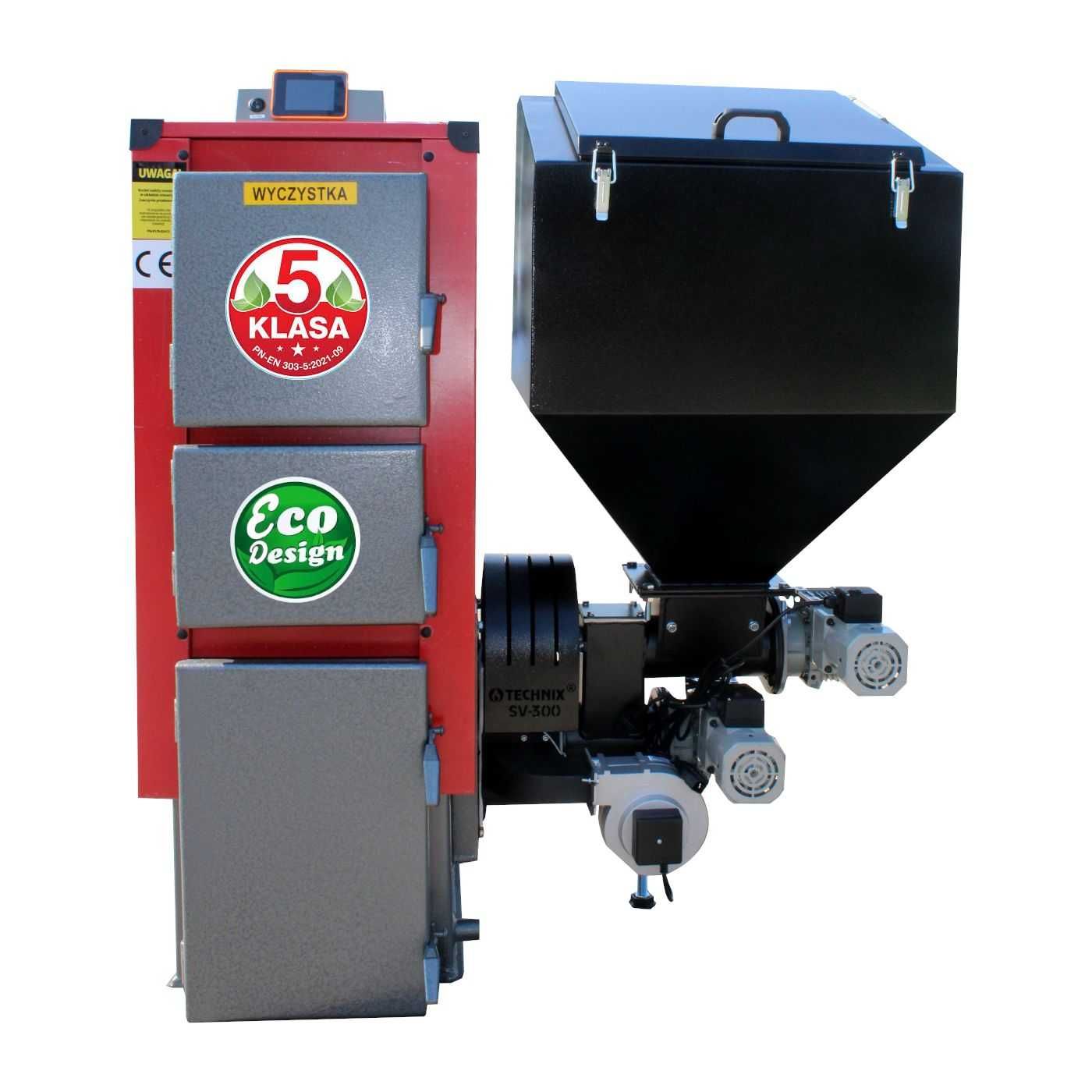 Kocioł na Pellet Z PODAJNIKIEM 15 kW. Piec pelet EKOGROSZEK