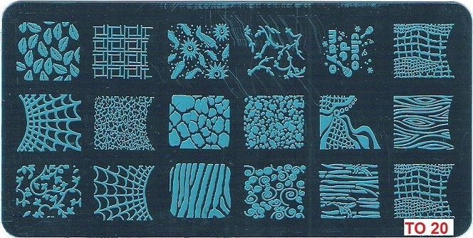TO20 Blaszka 6x12 płytka wzorków stempel pajęczyna