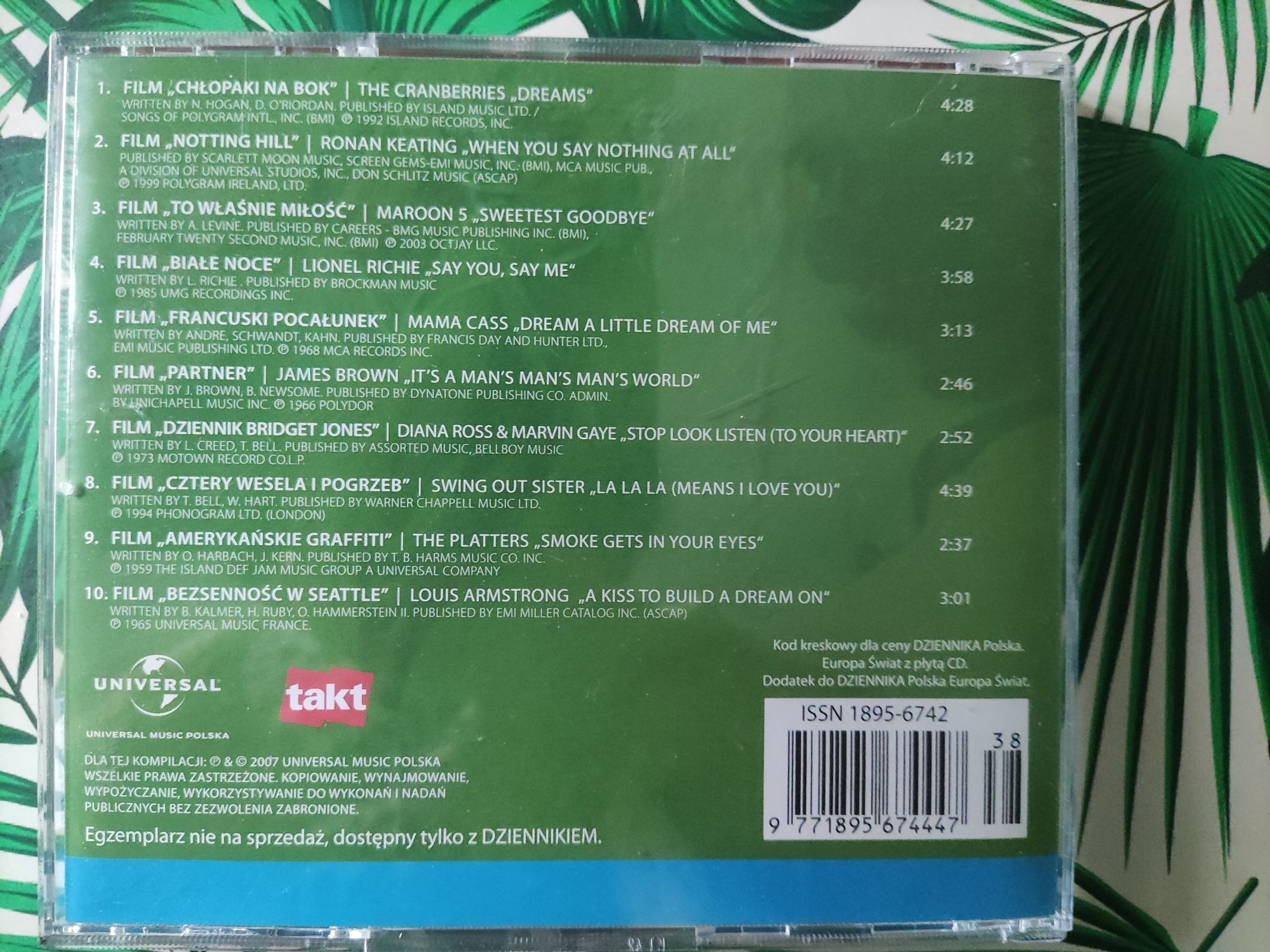 Muzyczne hity wielkiego ekranu - płyta CD