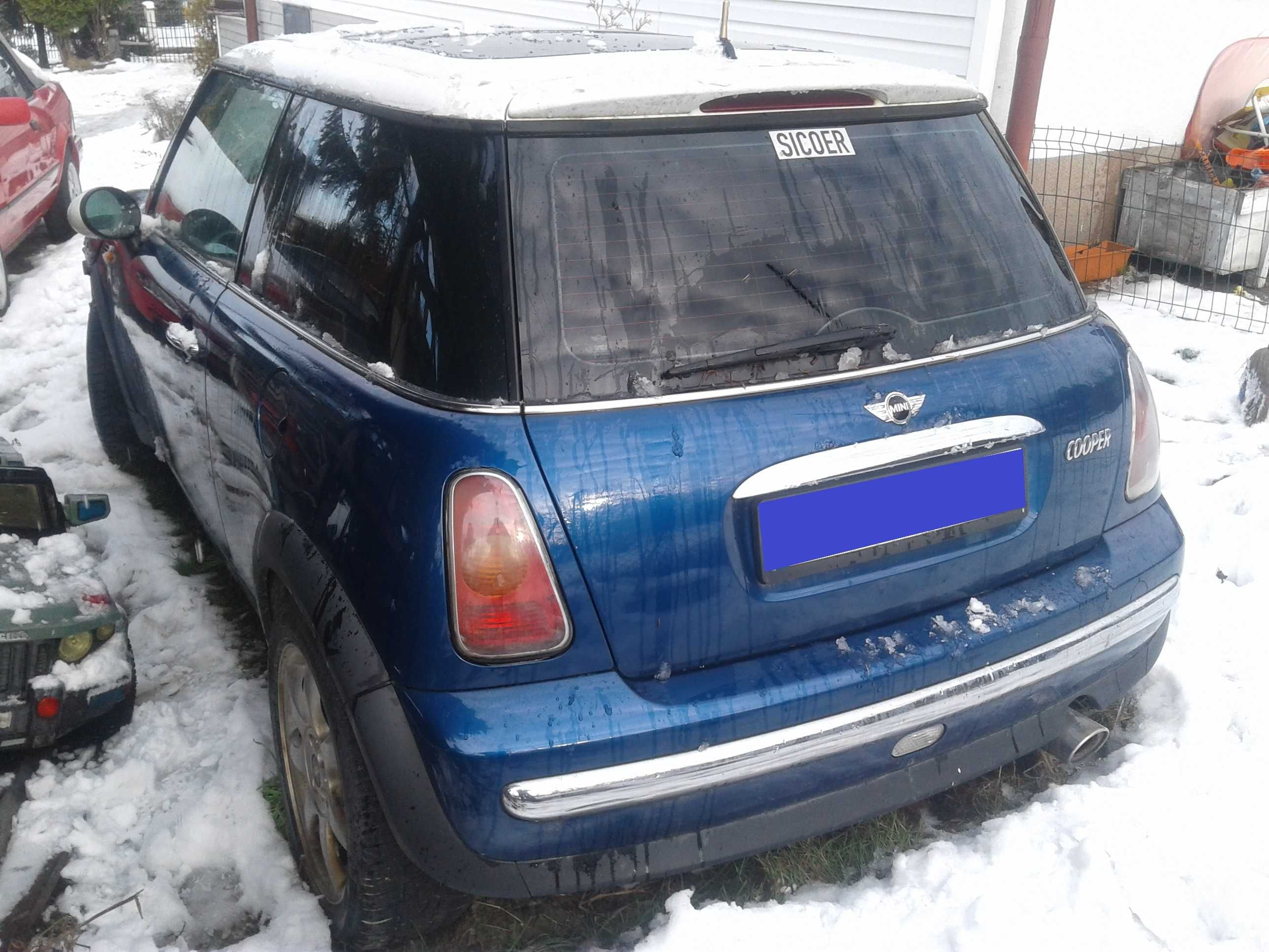 Mini Cooper R50 R52 Ćwiartka Tył Błotnik Prawy Tylny Zderzak Lampa