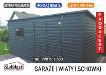 Wiata ogrodowa |GARAŻ BLASZANY |Domek Ogrodowy| SCHOWEK | – Maj-Blach