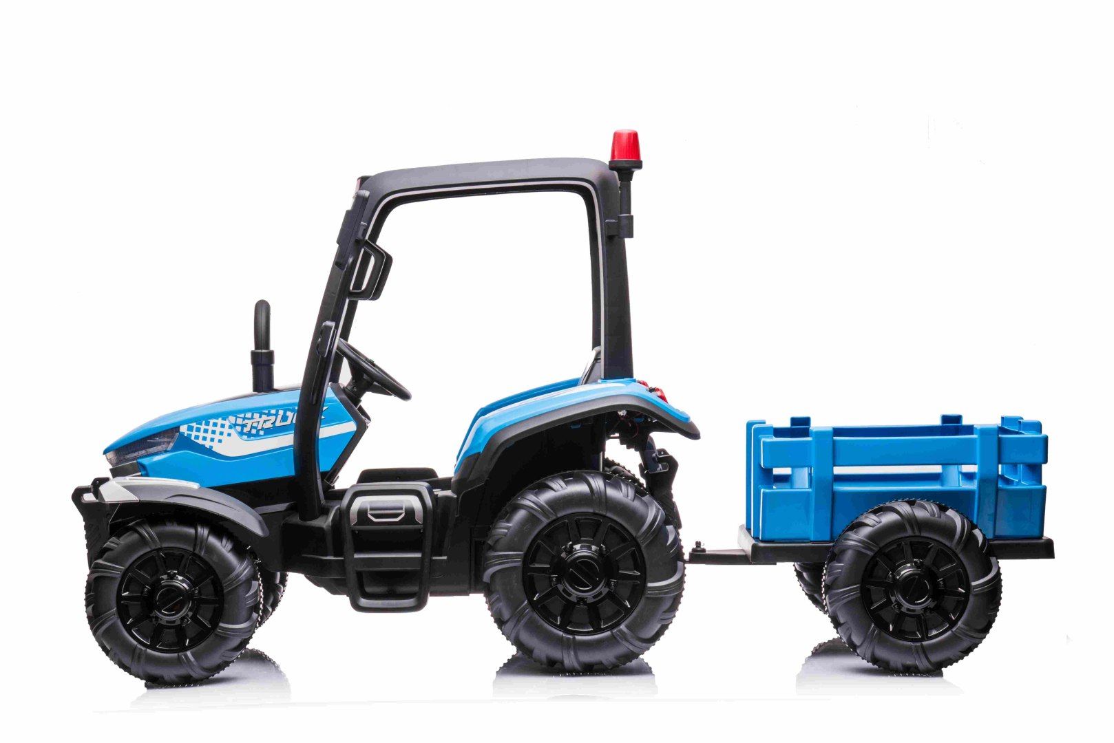 2x200W 24V Traktor na akumualtor BLAST Z Przyczepką Niebieski