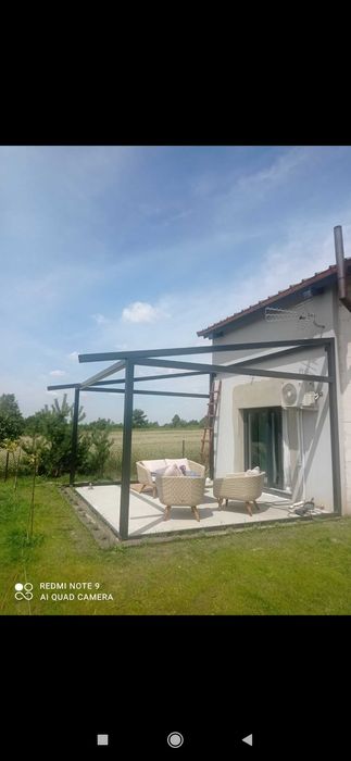Konstrukcja stalowa nad taras, wiaty, zadaszenia