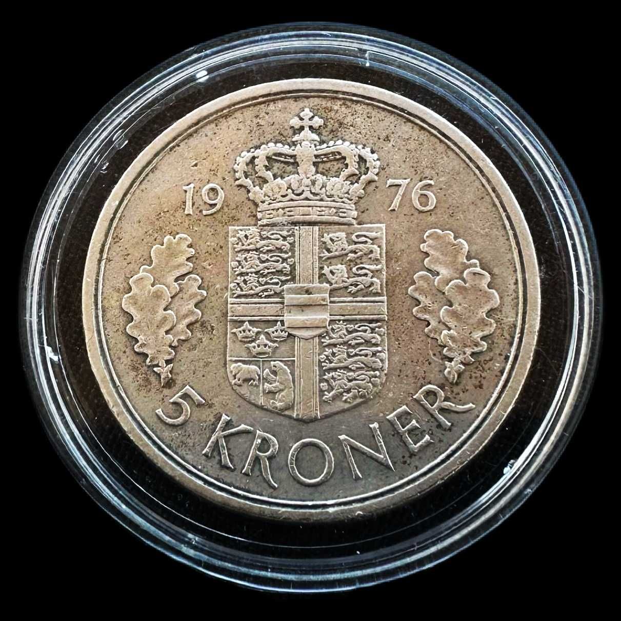 Moeda de 5 Kroner - 1976 - Dinamarca