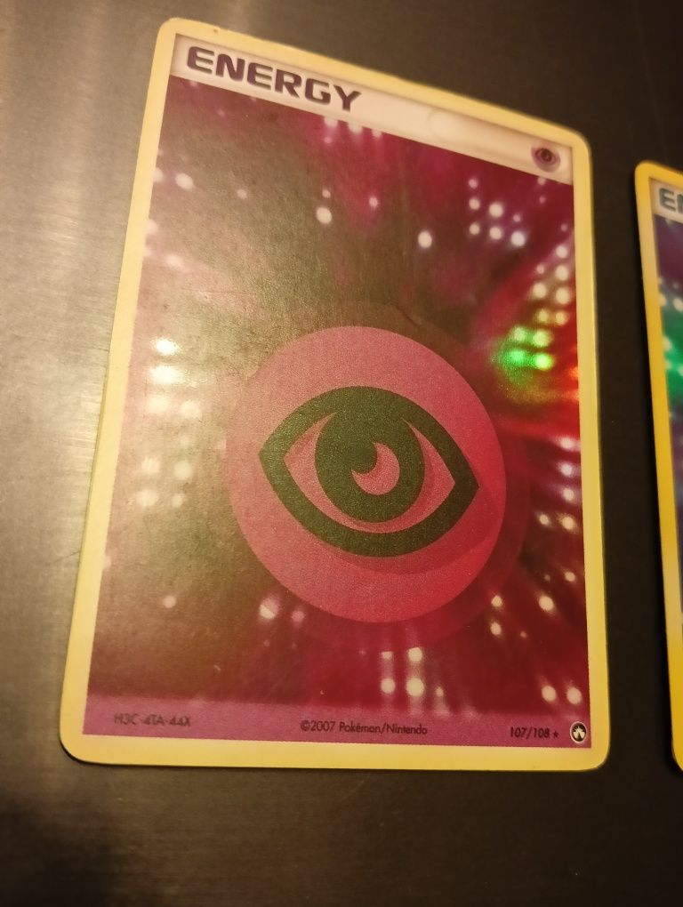 Pokemon karty energii HOLO z dodatku Power Keepers