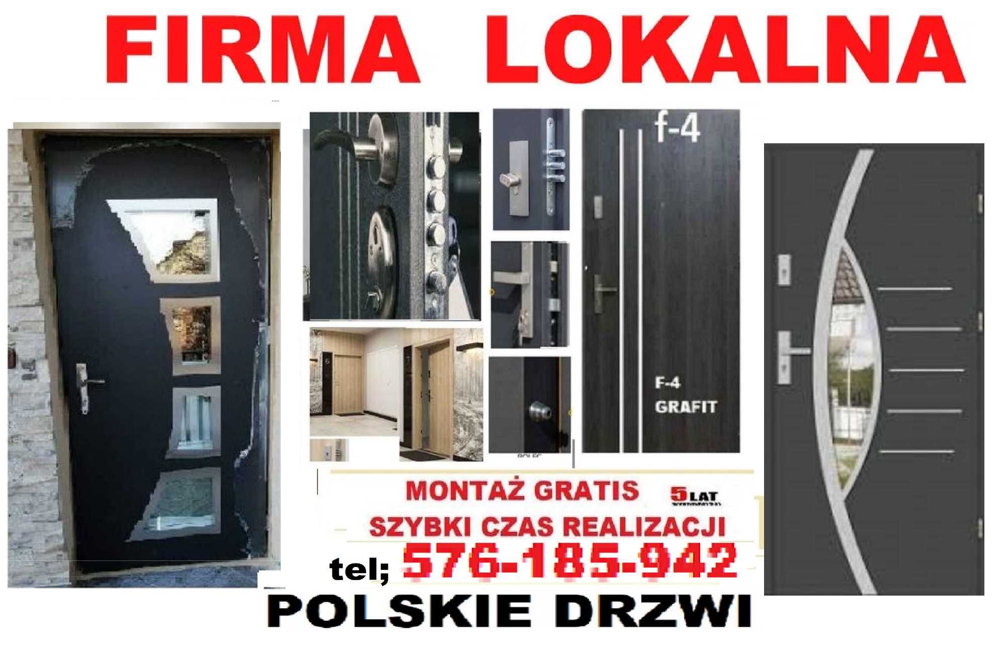 Drzwi wejściowe ZEWNĘTRZNE-wewnętrzne z montażem DO MIESZKANIA W BLOKU