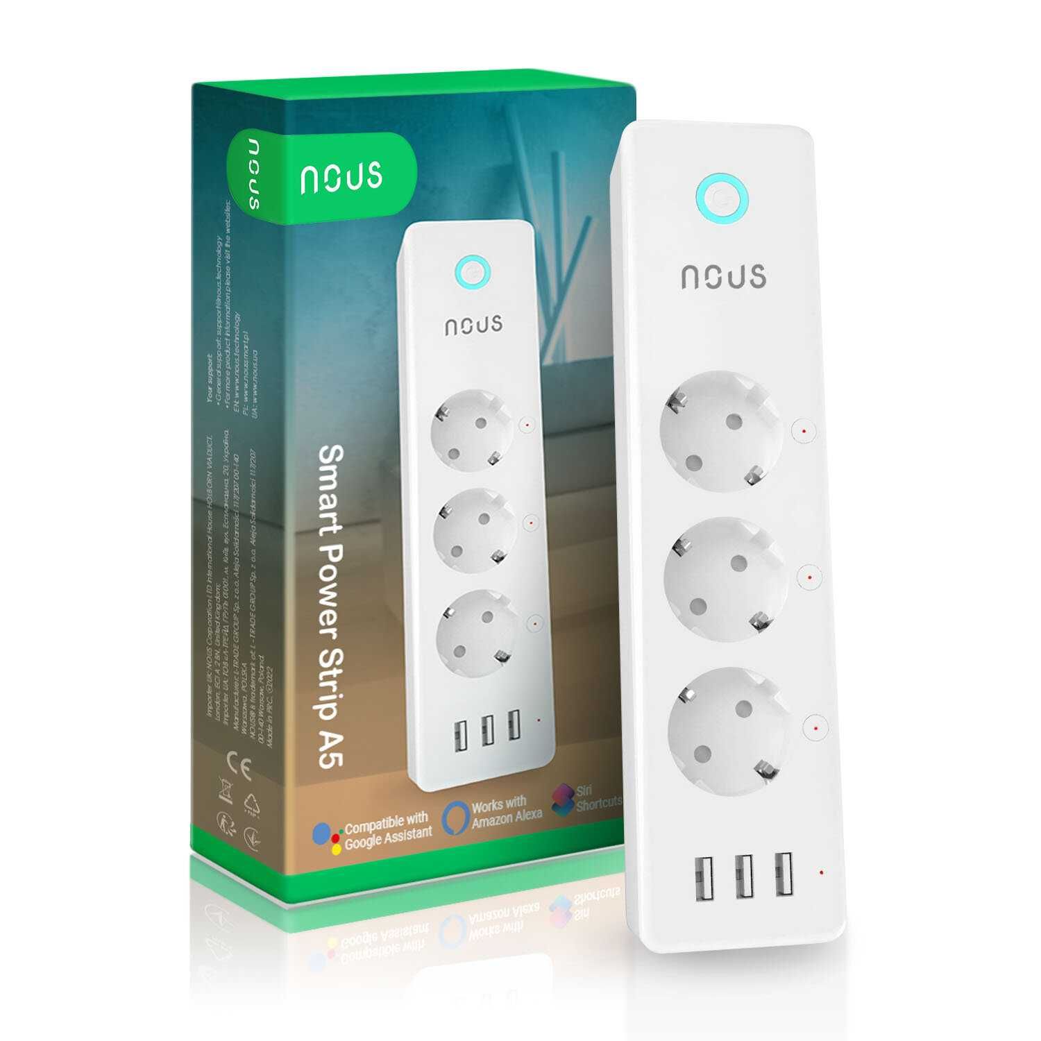 Inteligentna listwa zasilająca z USB NOUS A5 Smart WiFi aplikacja