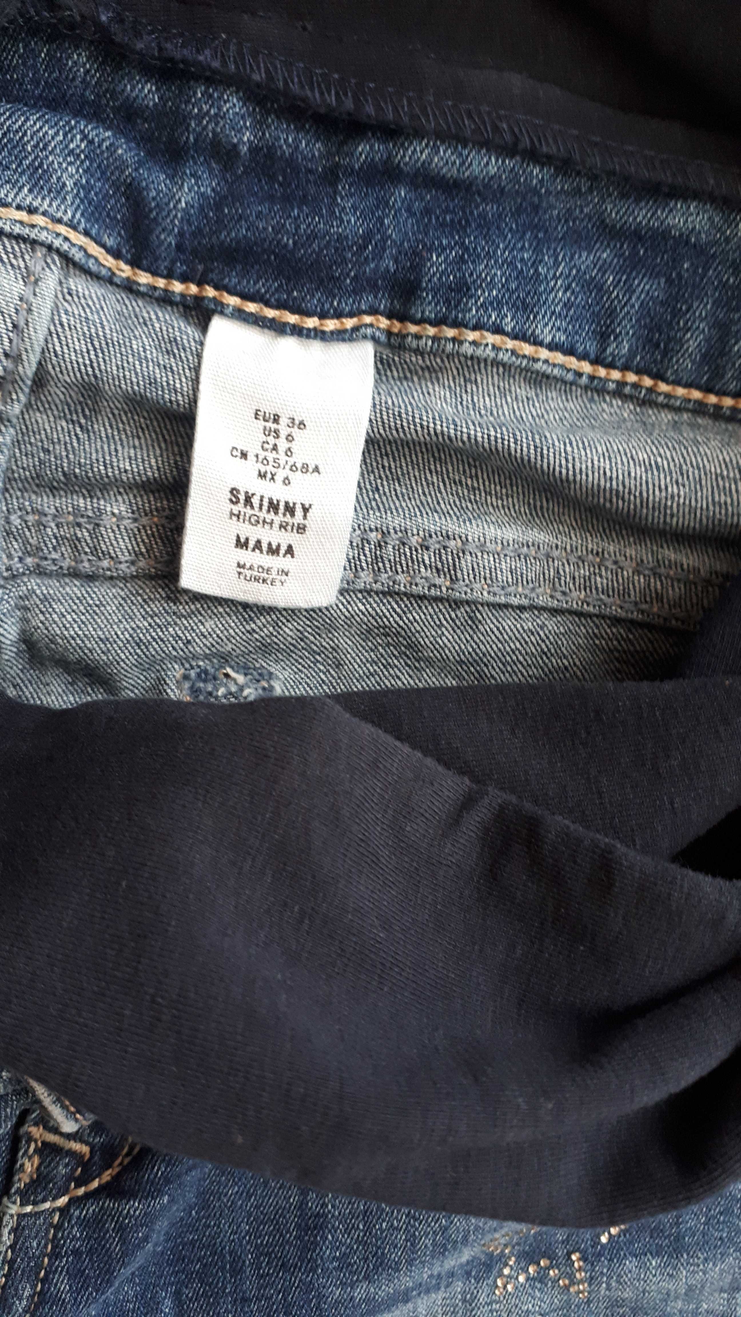 Spodnie jeansy ciążowe H&M Mama r.S