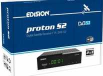 Tuner Edision Proton Picco S2+kabel HDMI+zasilacz+pilot+baterie