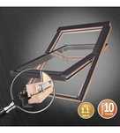 Okno dachowe FAKRO OptiLight D Pro U4 94x118 + kołnierz / 3-szybowe