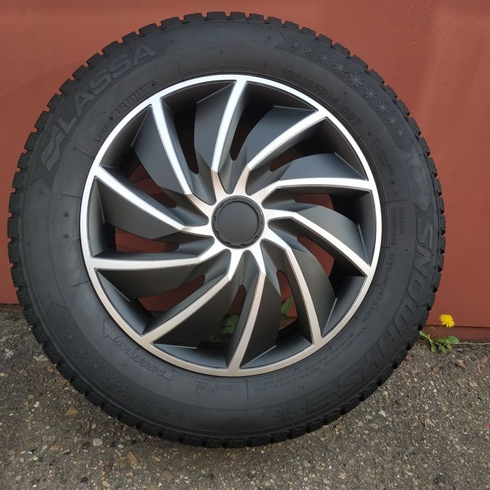 Колпаки на колеса R15 Turbo silver black  Ковпаки Польща