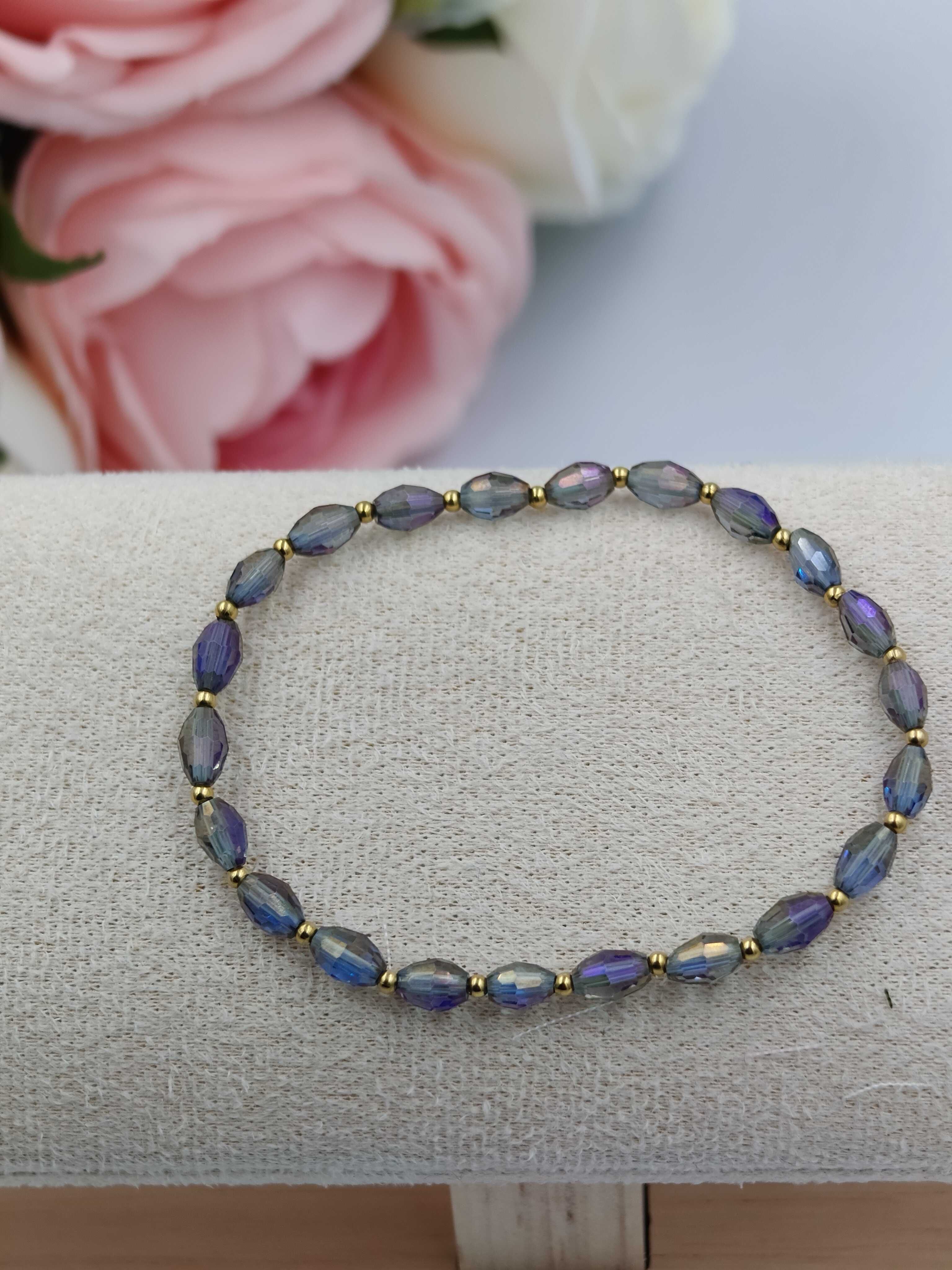 Blueberry bransoletka holo koraliki - STYLOWA SUPER