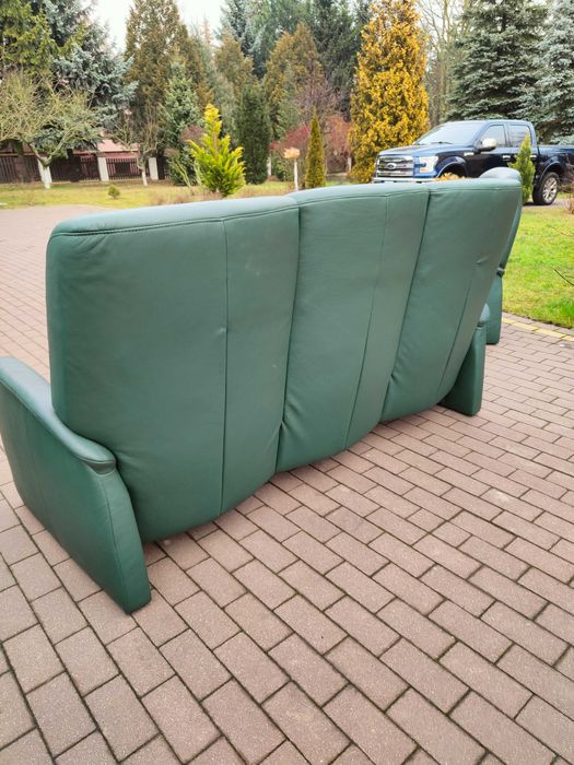 komplet wypoczynkowy funkcja relaksu 100 % skóra