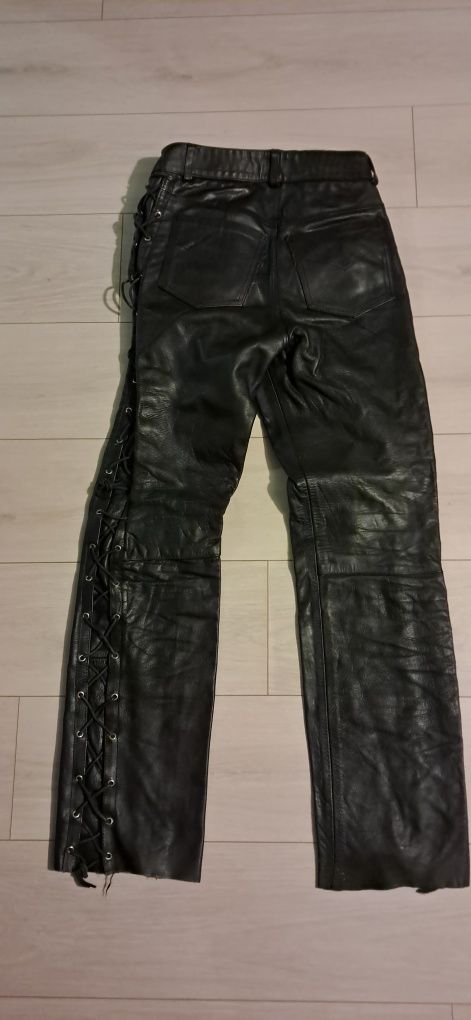 Spodnie skórzane motocyklowe damskie.