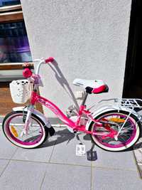 Rower 16" Karbon dla dziewczynki różowy