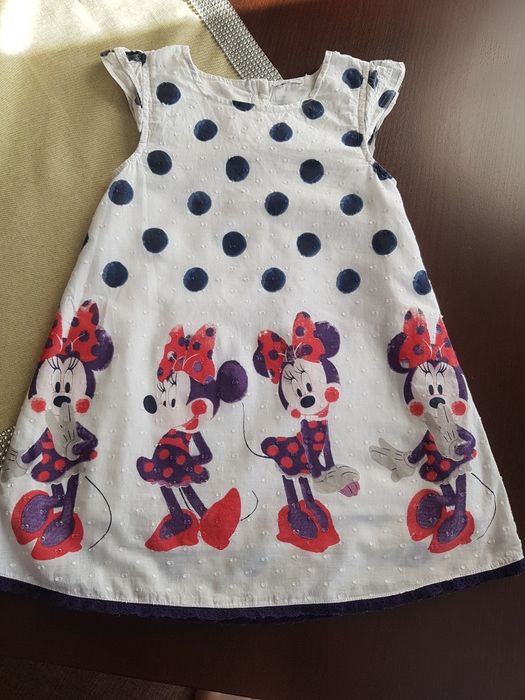 Śliczna sukienka george z myszką minnie roz. 110-116