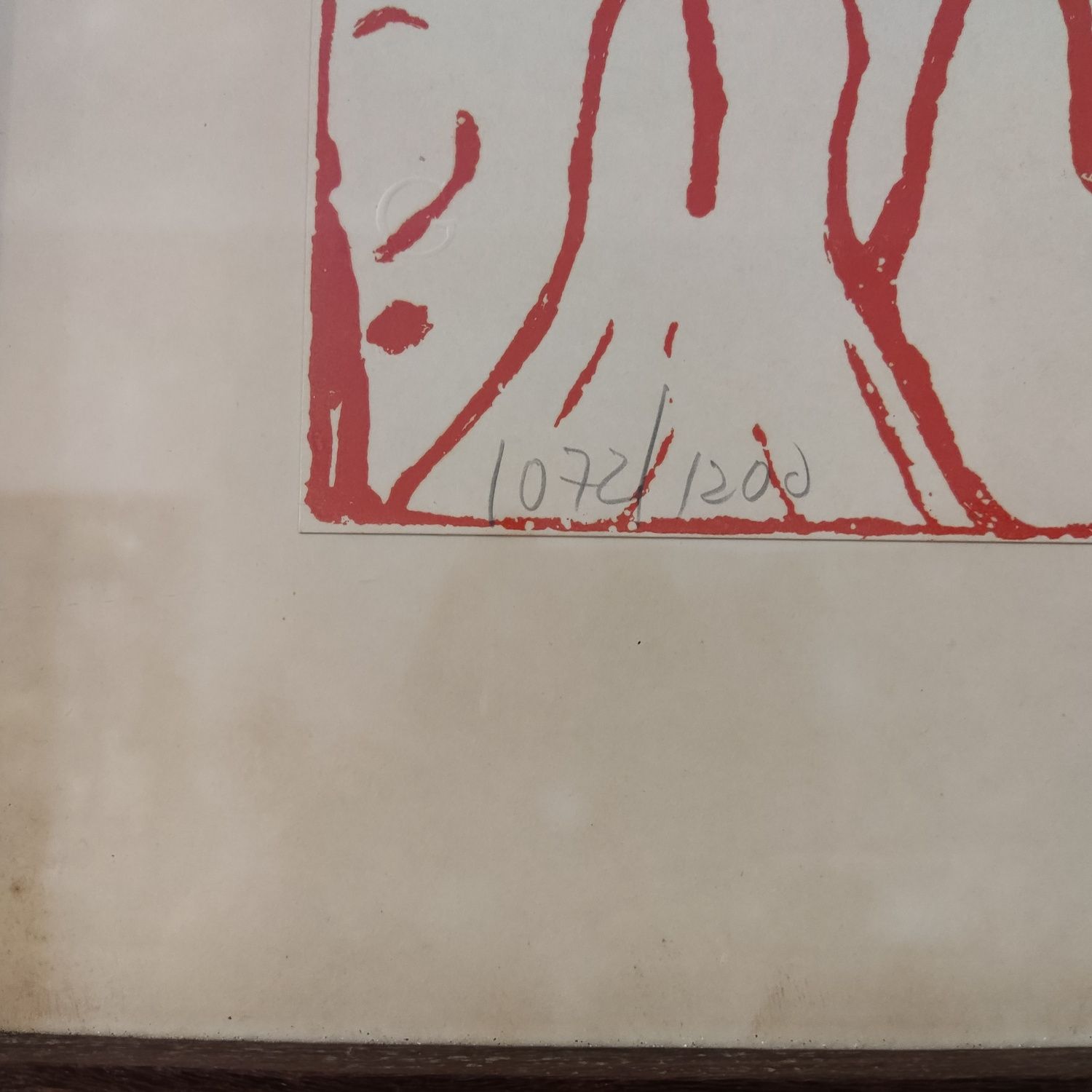 Xilogravura - "Beartriz" 1969 - numerada com moldura