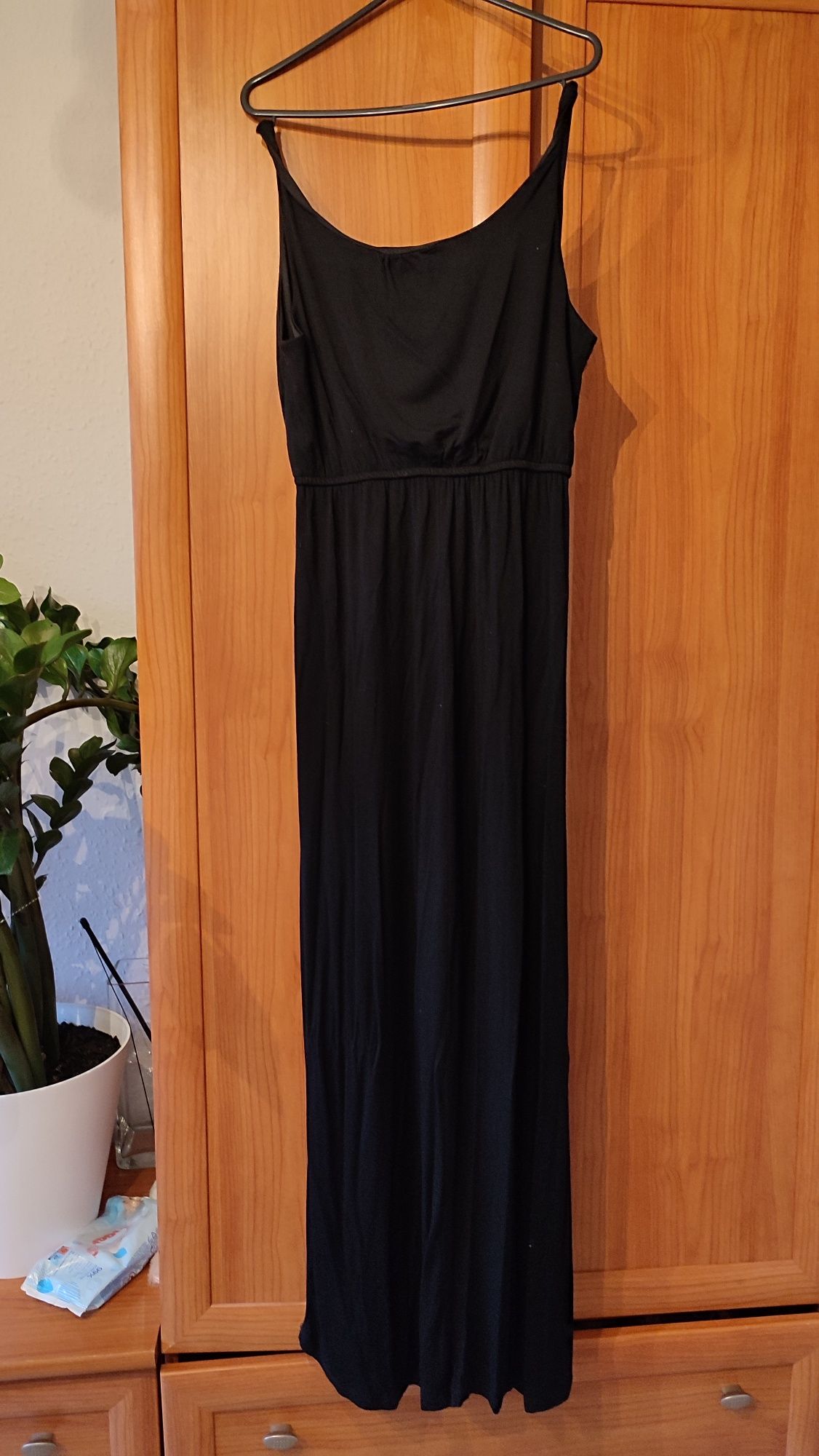 Sukienka maxi długa czarna 38 M