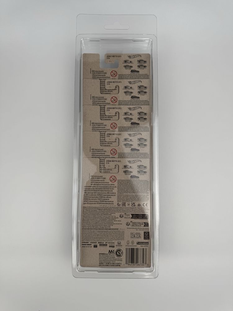 Hot Wheels Podłużny Protektor Protector Case na set 5 Długa Karta Long