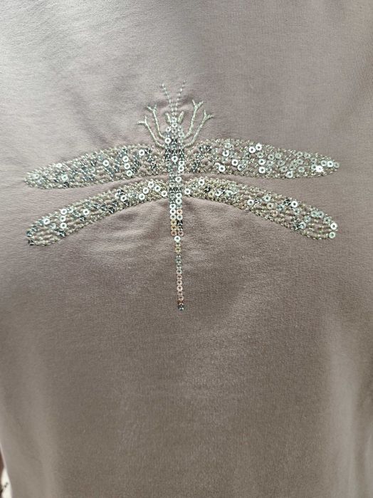 Bluzka z cekinową ważką L/XL